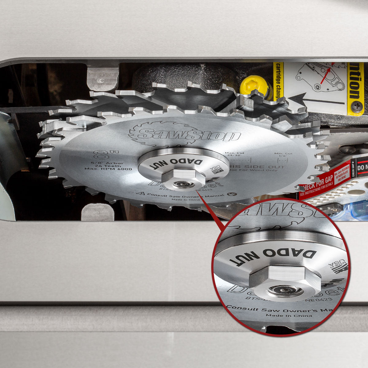 Woodpeckers Dado Nut suits SawStop Table Saws DADONUT-SS