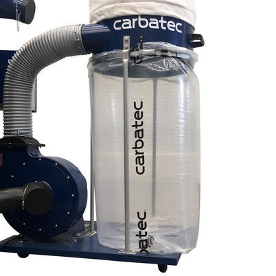 Carbatec Plastic Collection Bags - Pk of 10 - Suits drum diameters up to 510mm - 1250mm Long