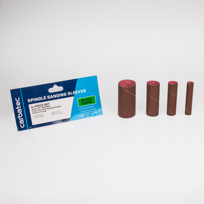 Carbatec 4Pce Sanding Sleeves 80 Grit to suit Triton TSPSP650 Spindle Sander