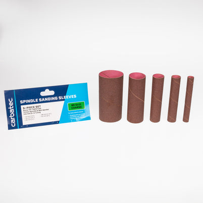 Carbatec 5Pce Sanding Sleeves 80 Grit to suit Triton TSPST450 Spindle Sander